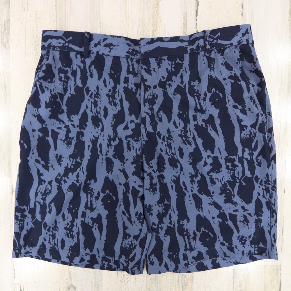 Nike Golf Shorts Mens 36 Blue Torrey Pine Tree Camo Print Performance Chino